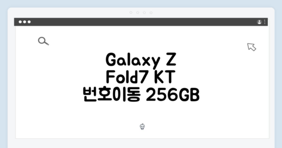 KT 번호이동 갤럭시 Z Fold7, 256GB 혜택은?